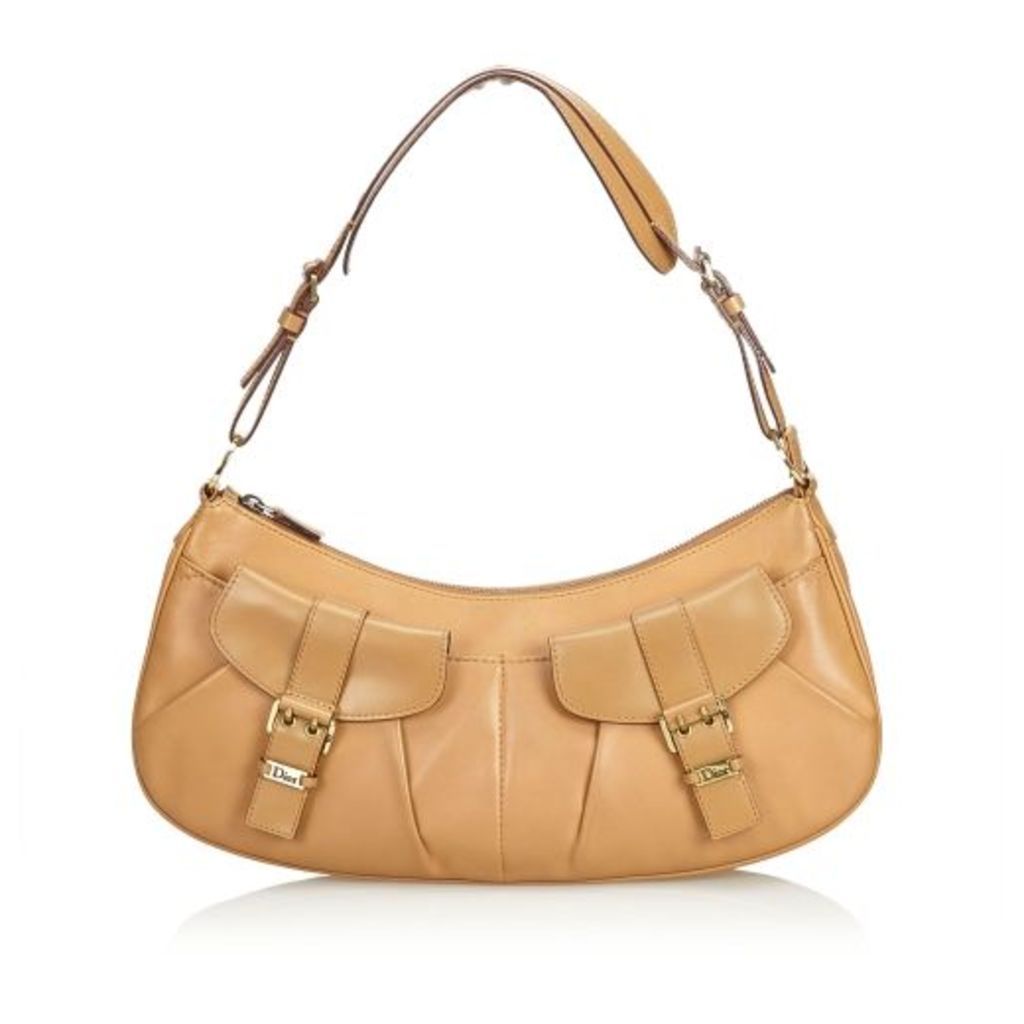 Dior Brown Leather Shoulder Bag