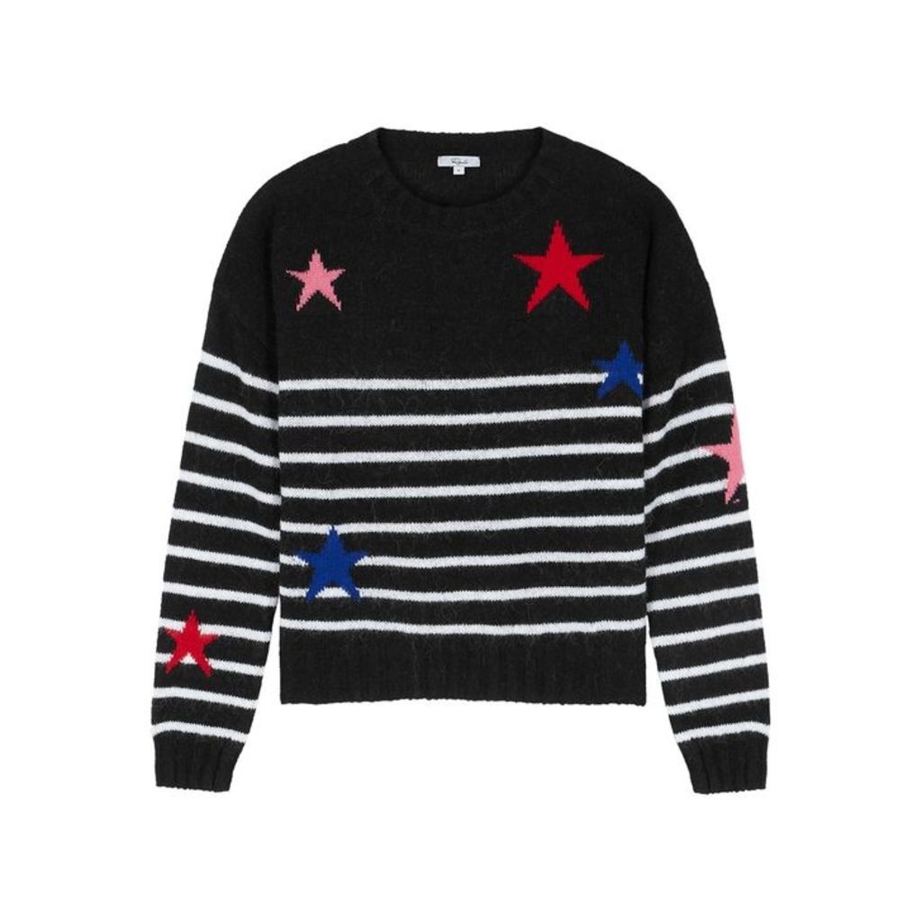 Rails Perci Black Striped Knitted Wool-blend Jumper