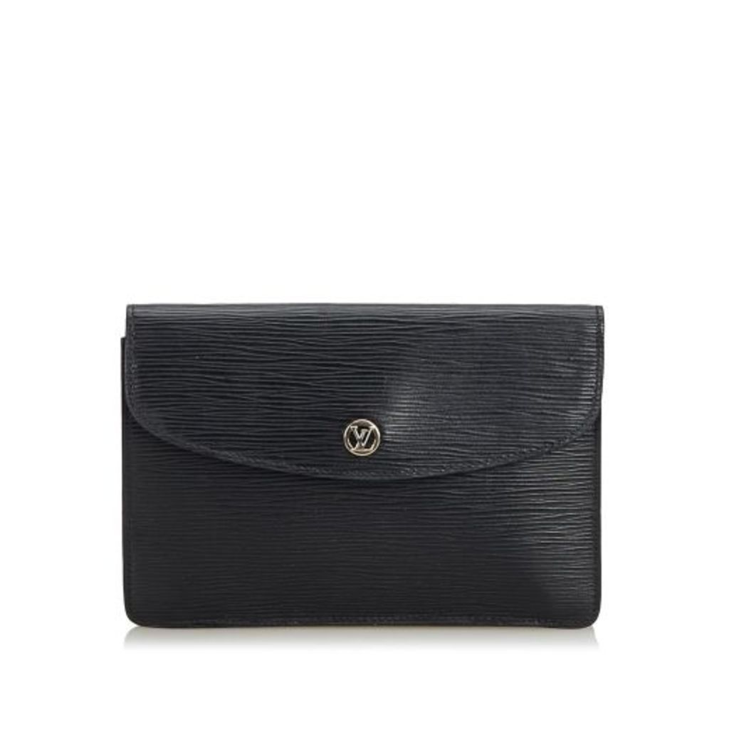 Louis Vuitton Black Epi Clutch Bag