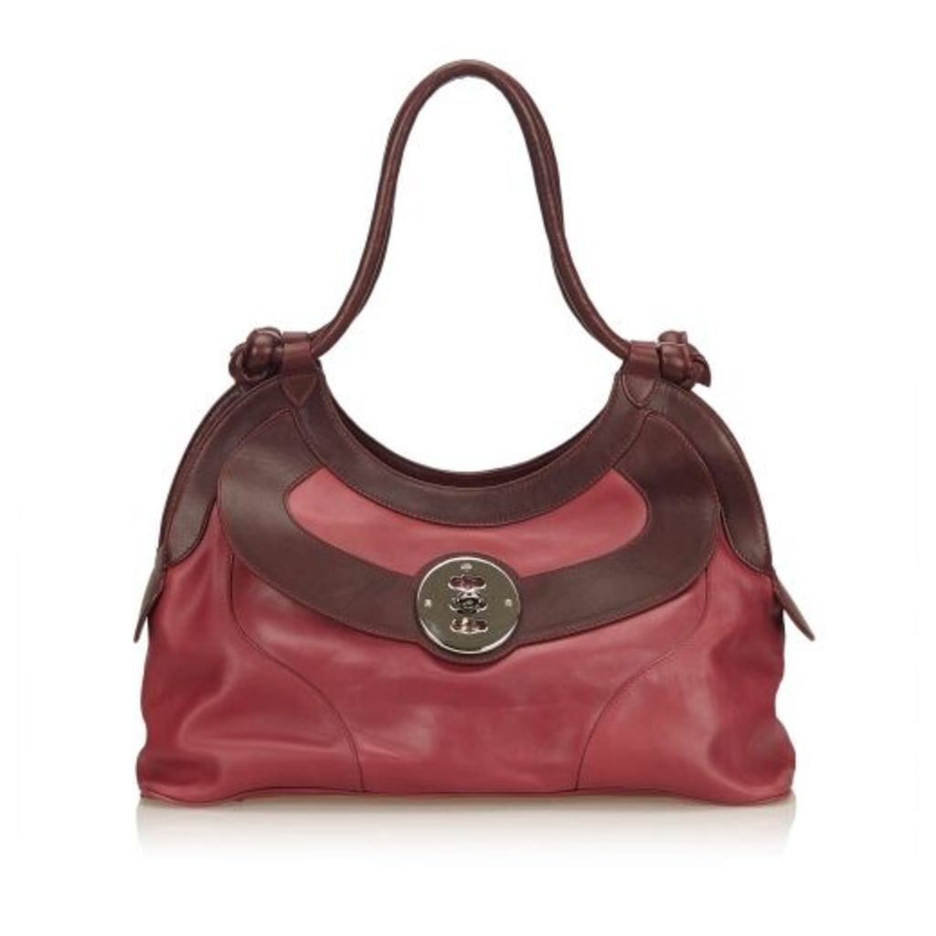 Mulberry Pink Two Toned Leather Shoulder Bag
