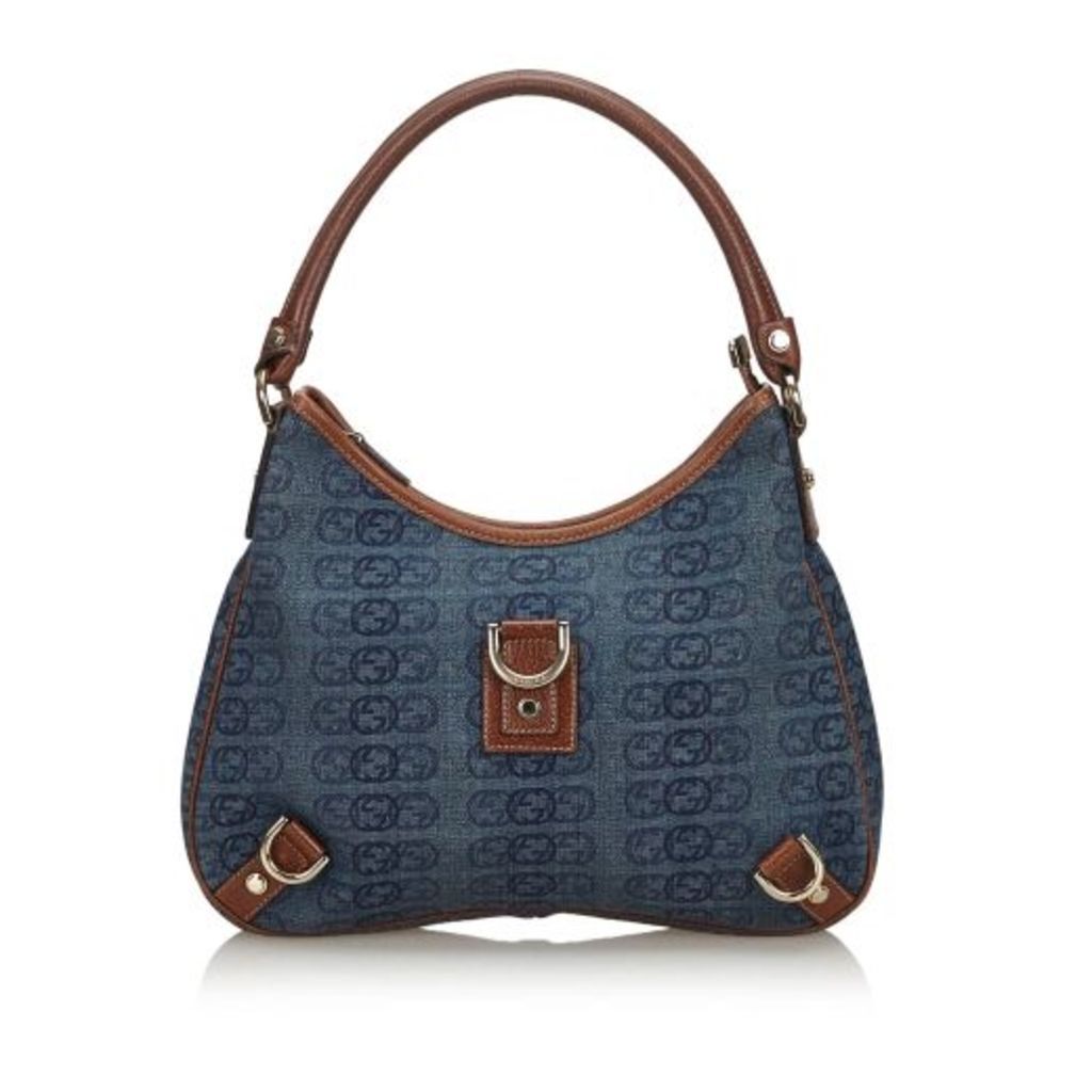 Gucci Blue Gg Canvas Abbey Shoulder Bag