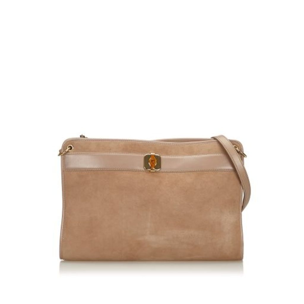 Dior Brown Suede Shoulder Bag