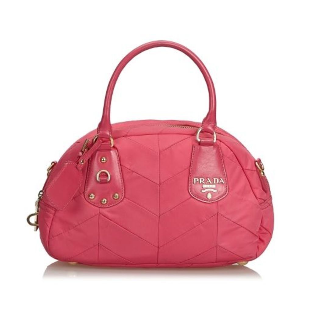 Prada Pink Quilted Nylon Handbag
