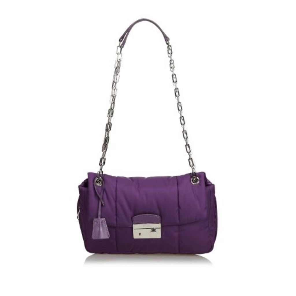 Prada Purple Nylon Bomber Shoulder Bag