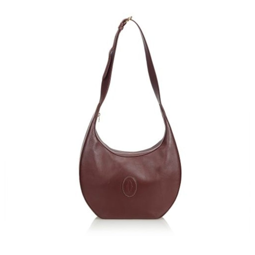 CARTIER Brown Leather Shoulder Bag
