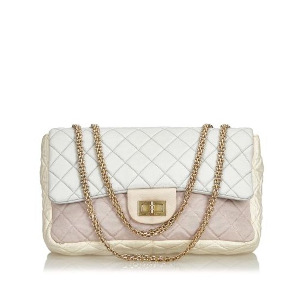 Chanel White Reissue Jumbo Nylon Flap Bag