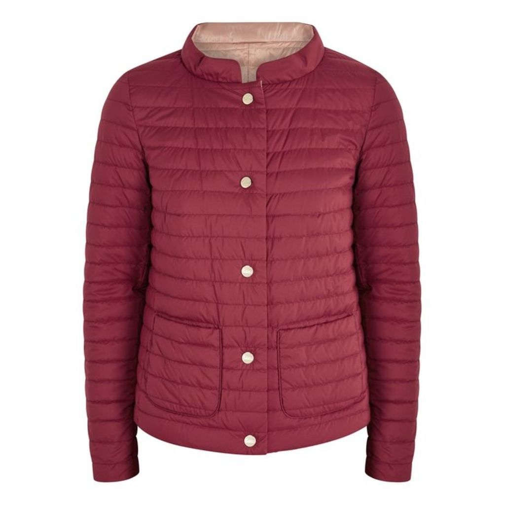 Herno Red Reversible Quilted Shell Jacket