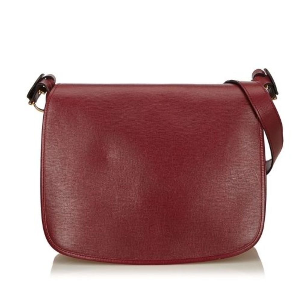 CARTIER Red Leather Must De Cartier Shoulder Bag