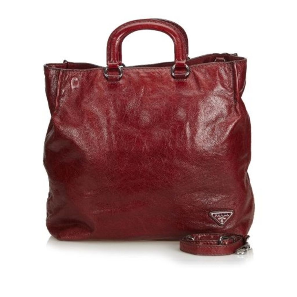 Prada Red Leather Satchel Bag