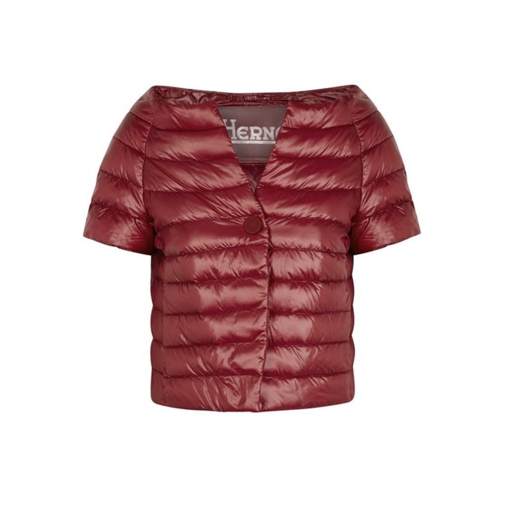 Herno Dark Red Quilted Shell Jacket
