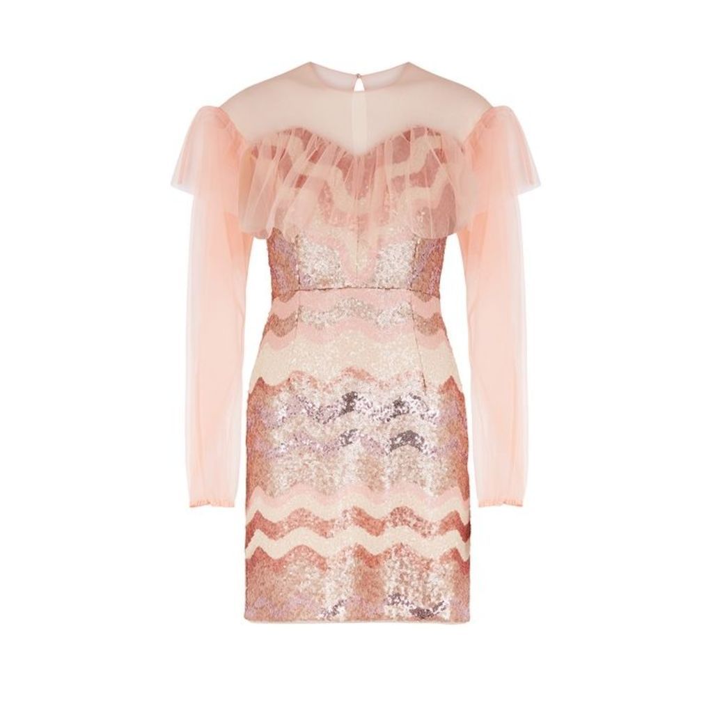THREE FLOOR Daydreaming Pink Sequinned Dress