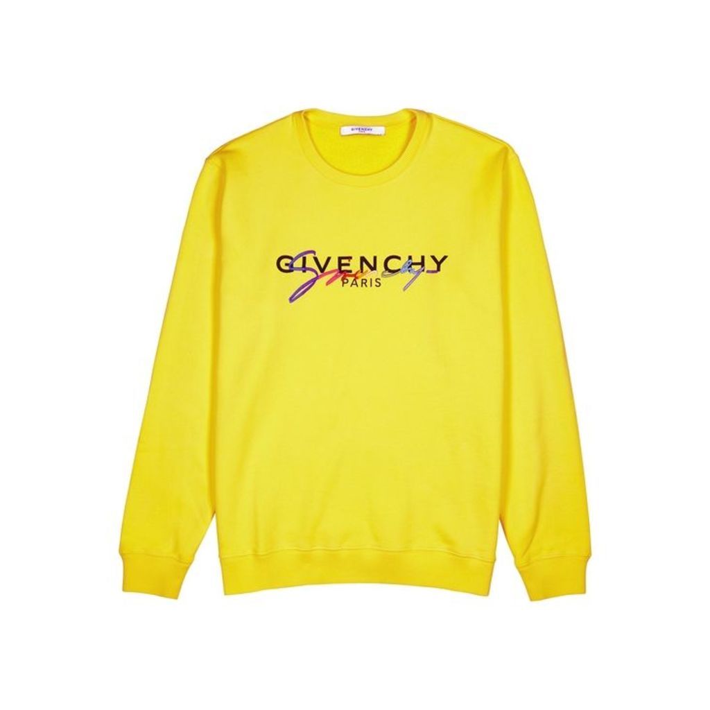 Givenchy Yellow Logo Cotton Sweatshirt
