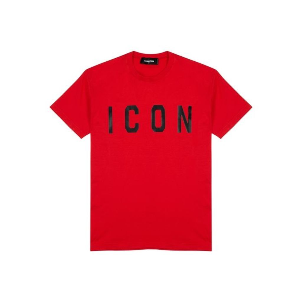 Dsquared2 Red Printed Cotton T-shirt
