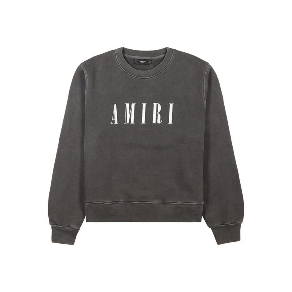 Amiri Grey Logo-print Cotton Sweatshirt