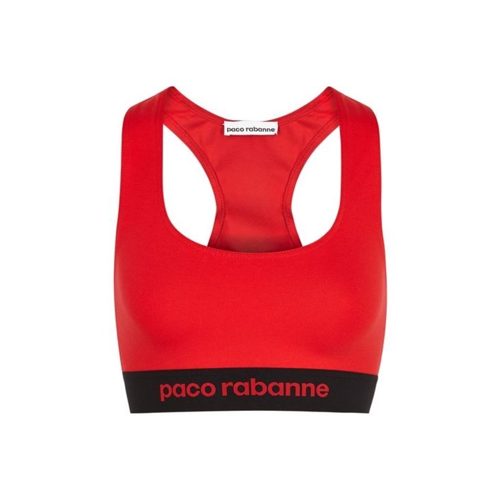 Paco Rabanne Body Milano Red Stretch-jersey Bra Top