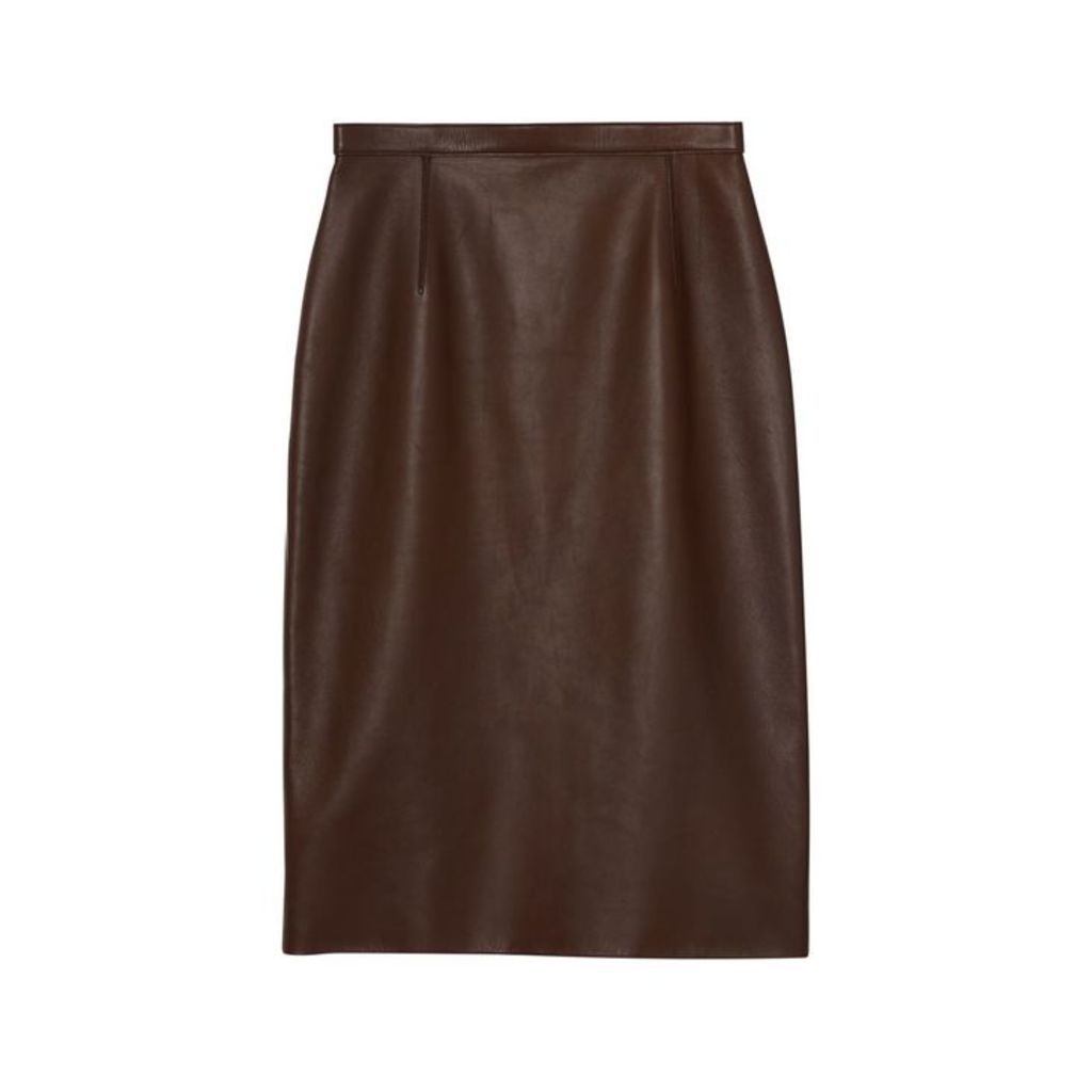 Burberry Lambskin Pencil Skirt