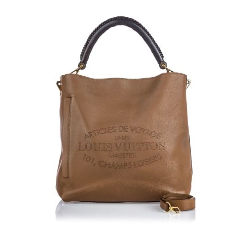 Louis Vuitton Brown Leather Voyage Bagatelle Satchel