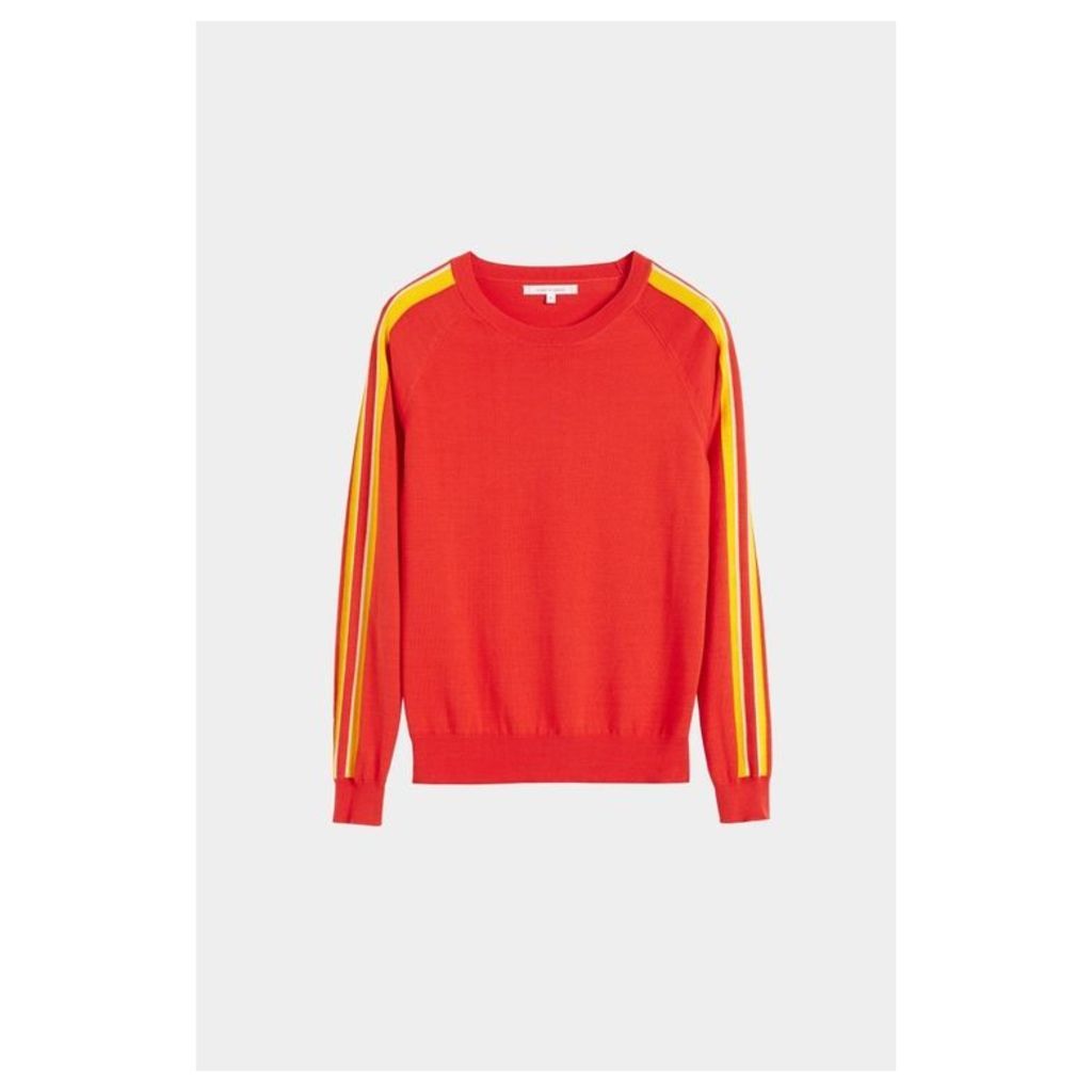 Chinti & Parker Red Seaside Stripe Sweater