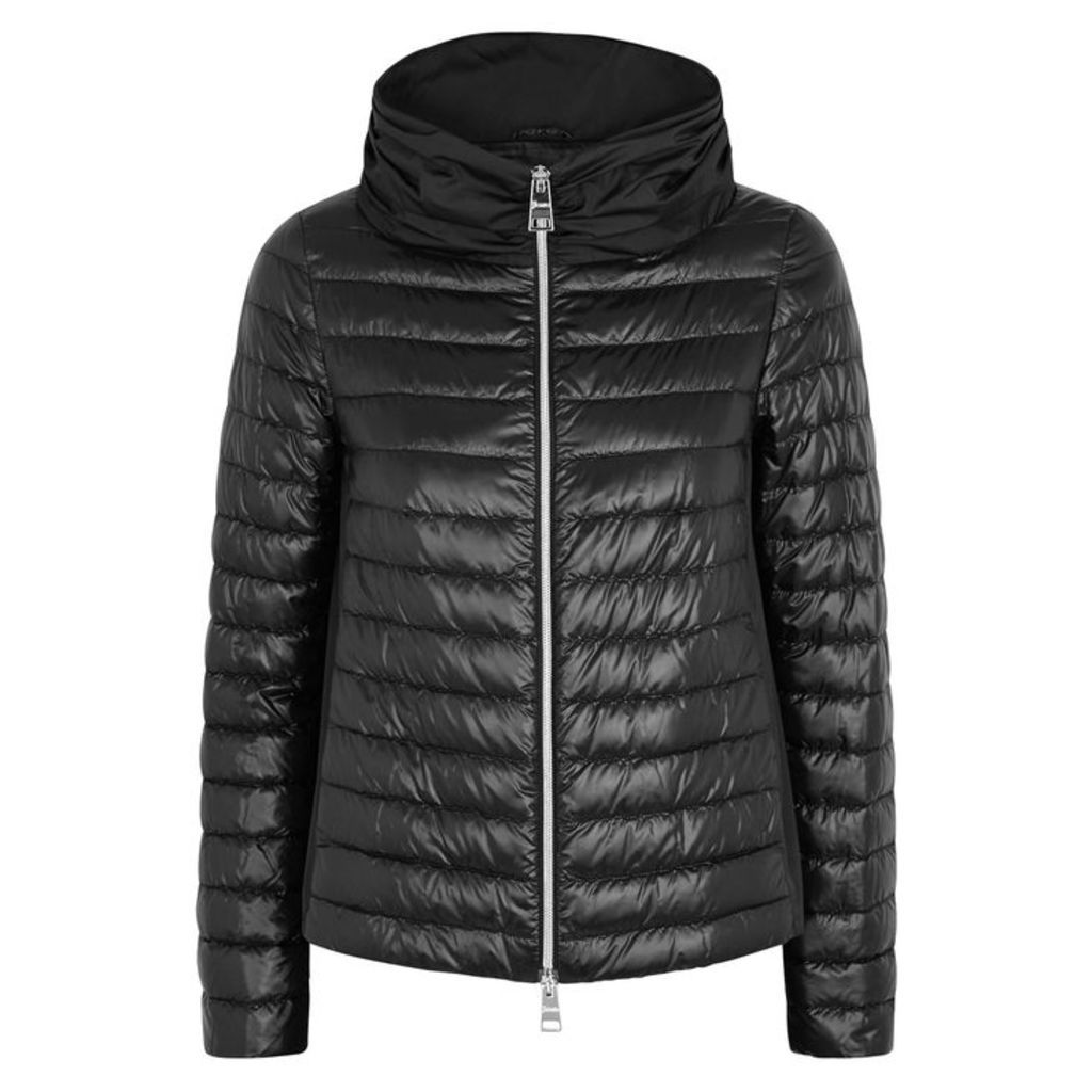 Herno Black Quilted Shell Jacket