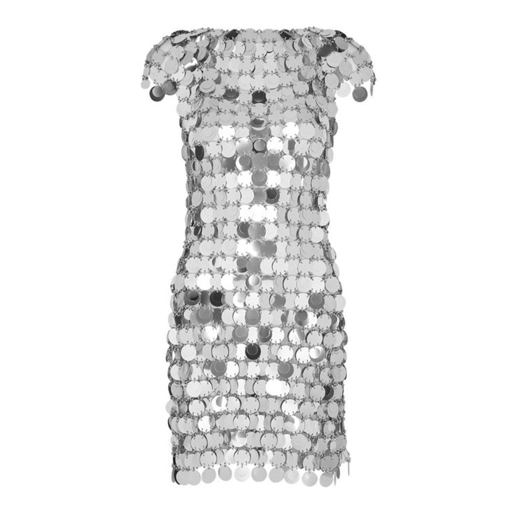 Paco Rabanne Silver Chainmail Mini Dress