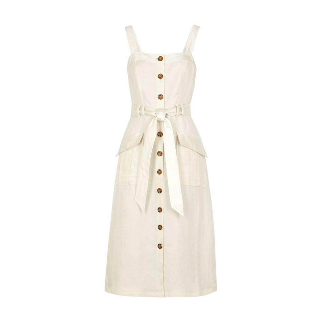 Joie Cream Linen-blend Dress