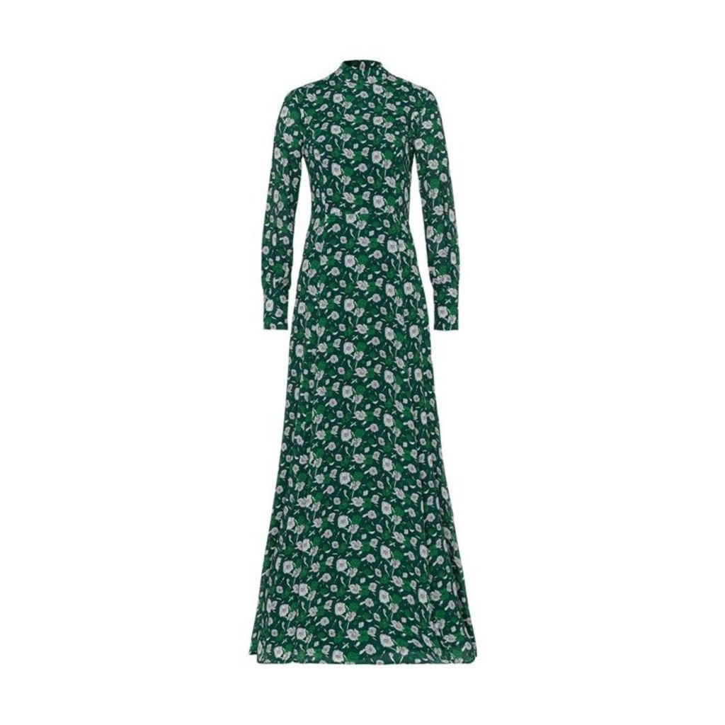 Ivy & Oak Maxi Dress With Floral Print And Stand Up Collar