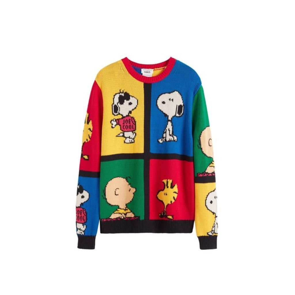 Chinti & Parker Multi-colour Peanuts Pop Cotton Sweater
