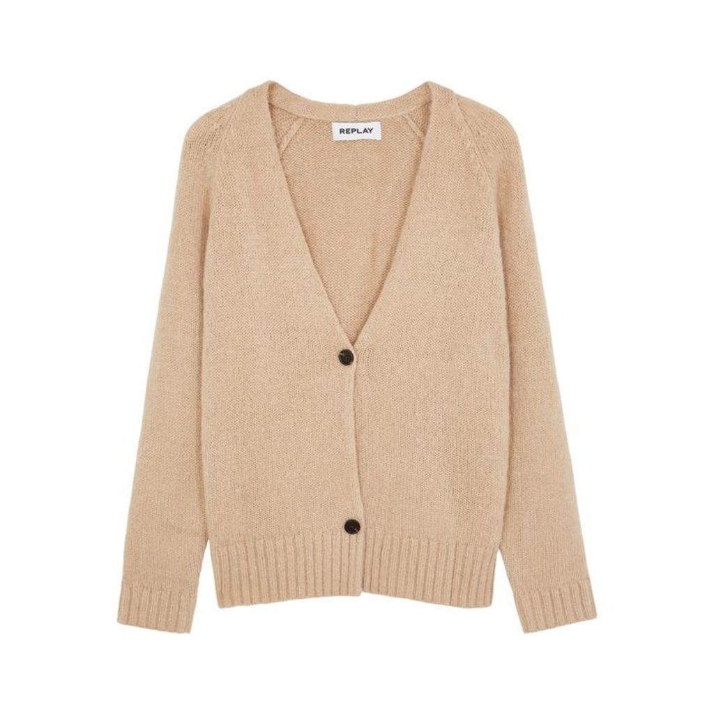 Replay Camel Knitted Cardigan