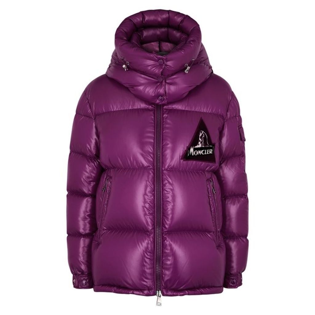 Moncler Wilson Purple Quilted Shell Jacket