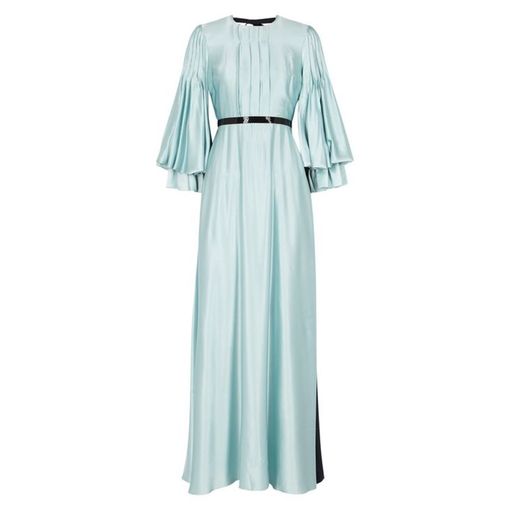 Roksanda Athella Blue Panelled Silk Gown