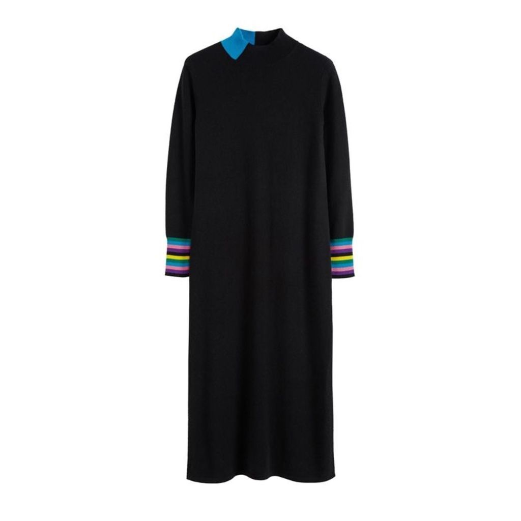 Chinti & Parker Black Bloomsbury Wool-cashmere Turtleneck Sweater Dress