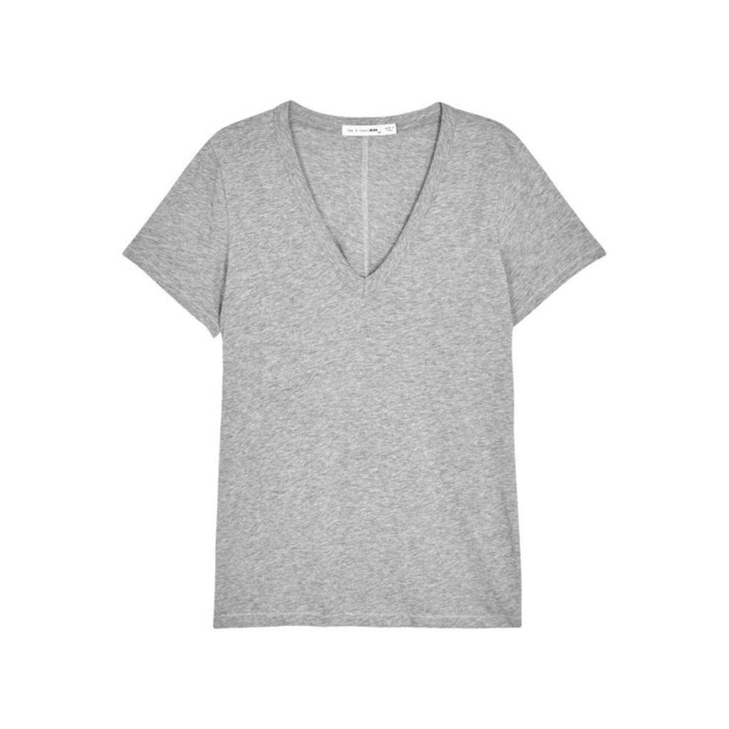Rag & Bone The Vee Grey Cotton T-shirt