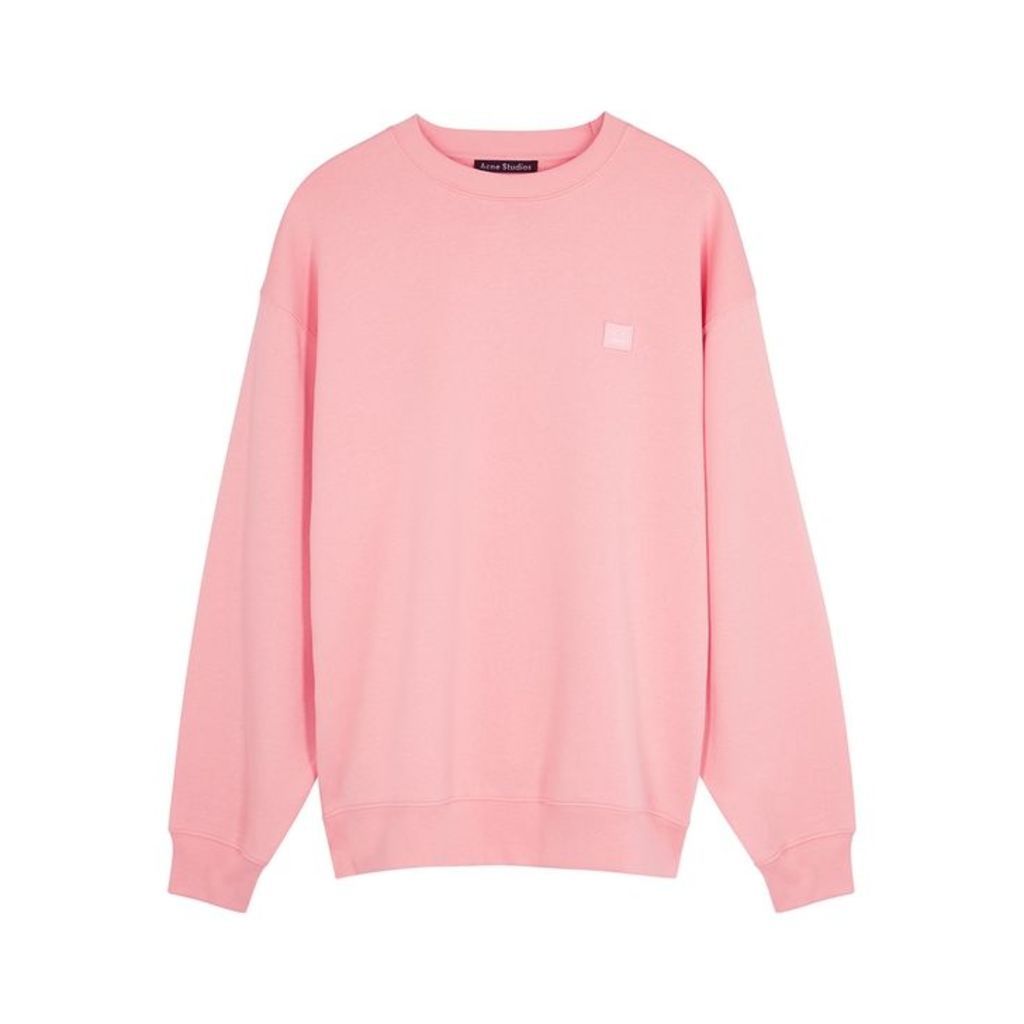 Acne Studios Forba Face Pink Cotton Sweatshirt