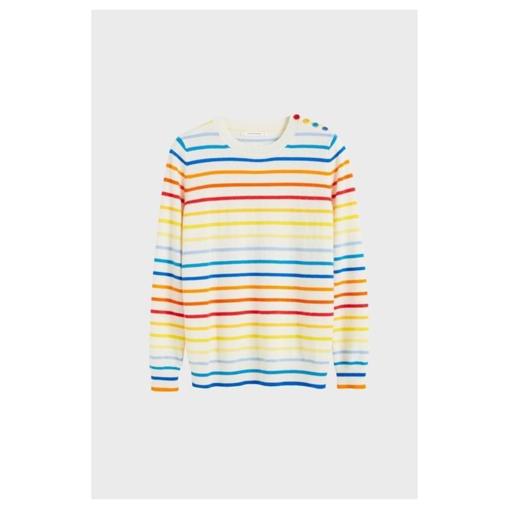 Chinti & Parker Rainbow Breton Stripe Cashmere Sweater