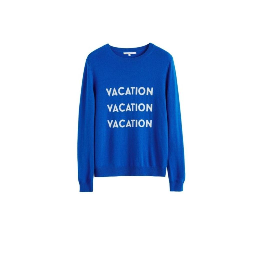 Chinti & Parker Royal-blue Vacation Wool-cashmere Sweater