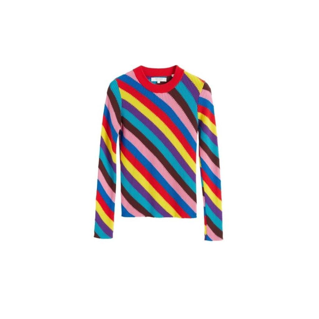 Chinti & Parker Multicoloured Rib-knit Cashmere Vanessa Sweater