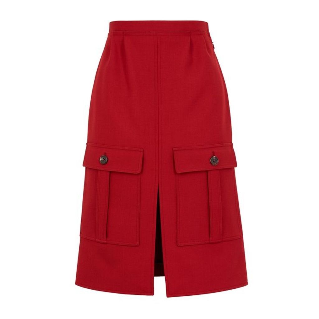 Chloé Dark Red Woven Skirt