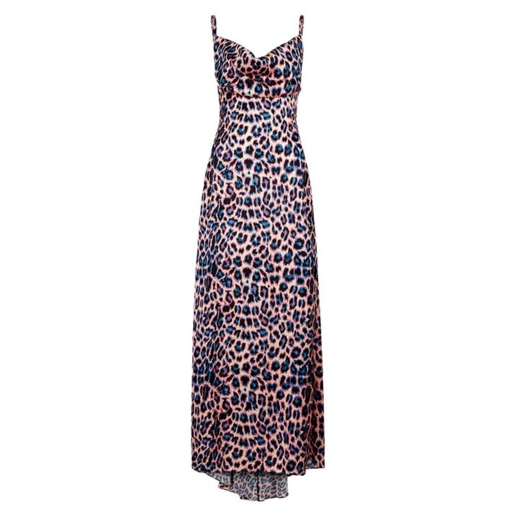 WEST SEVENTY NINE Dreamer Leopard-print Satin Dress