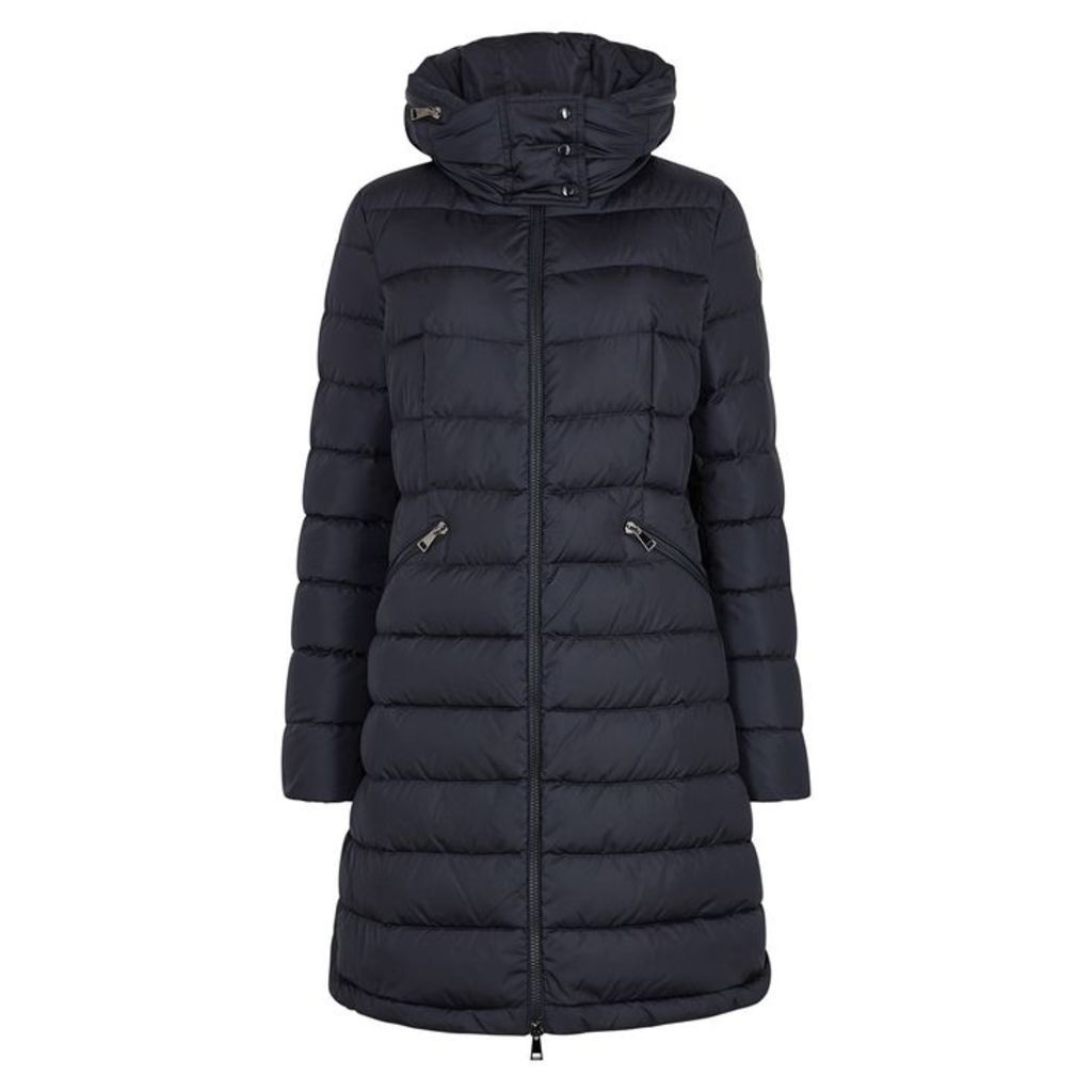 Moncler Flammette Navy Quilted Shell Jacket