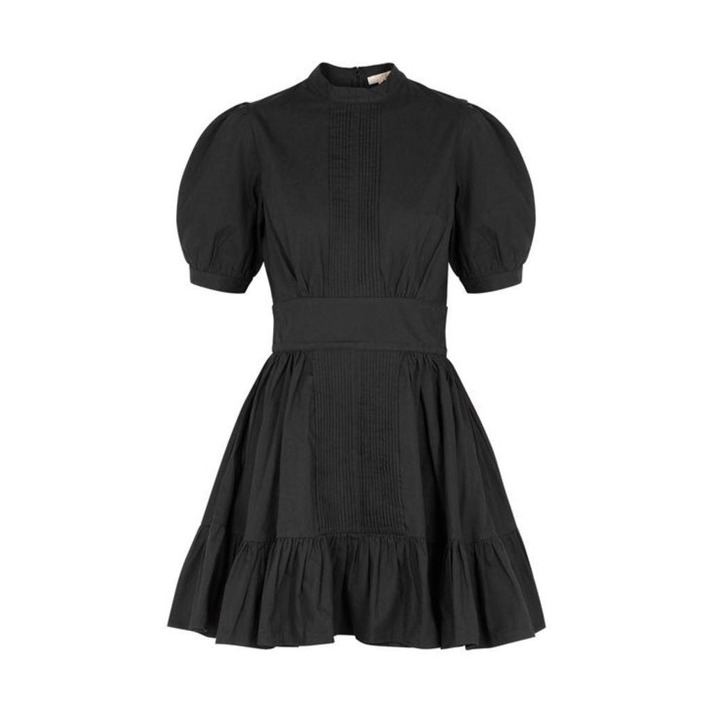 ByTiMo Anthracite Puff-sleeve Cotton Mini Dress