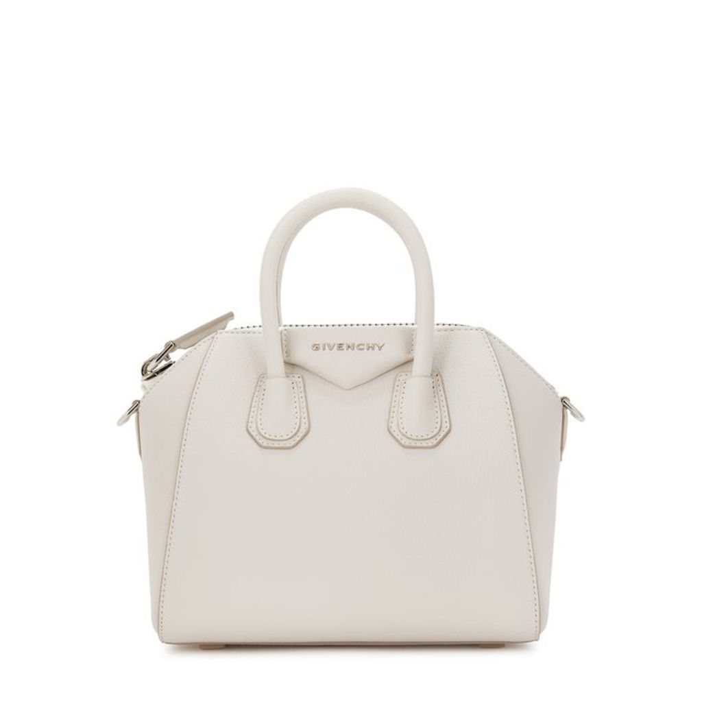 Givenchy Antigona Mini White Leather Top Handle Bag