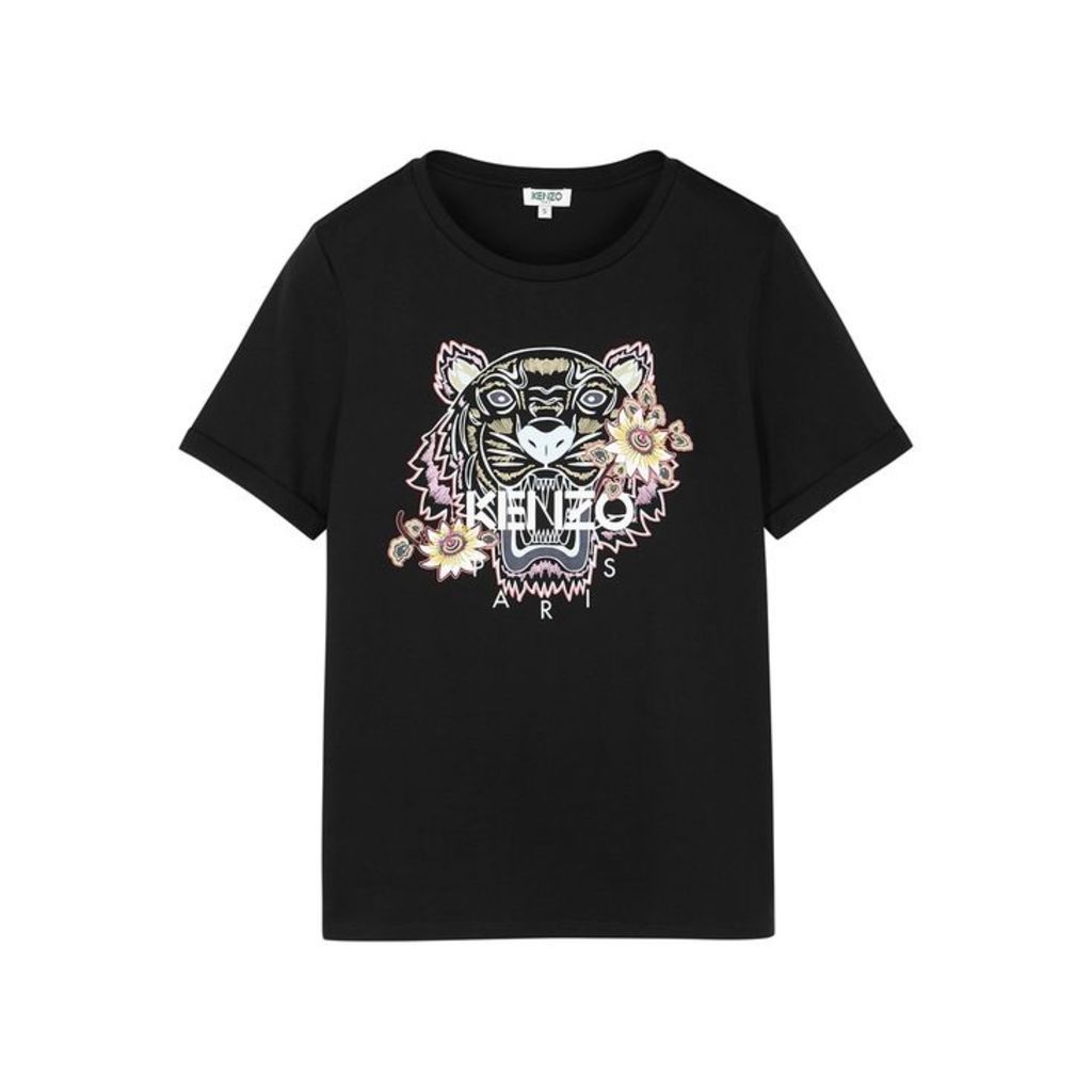 Kenzo Black Printed Cotton T-shirt