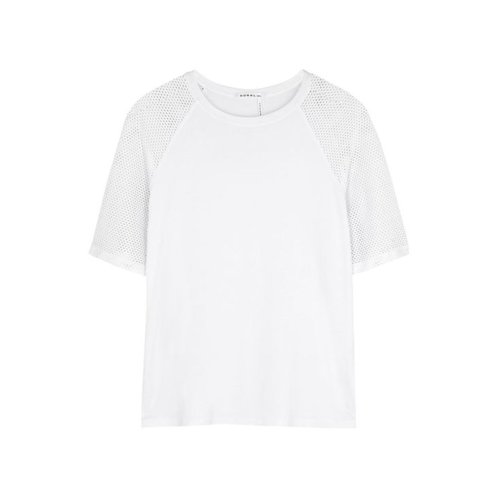 Koral Activewear Koan Brisa White Stretch-jersey T-shirt