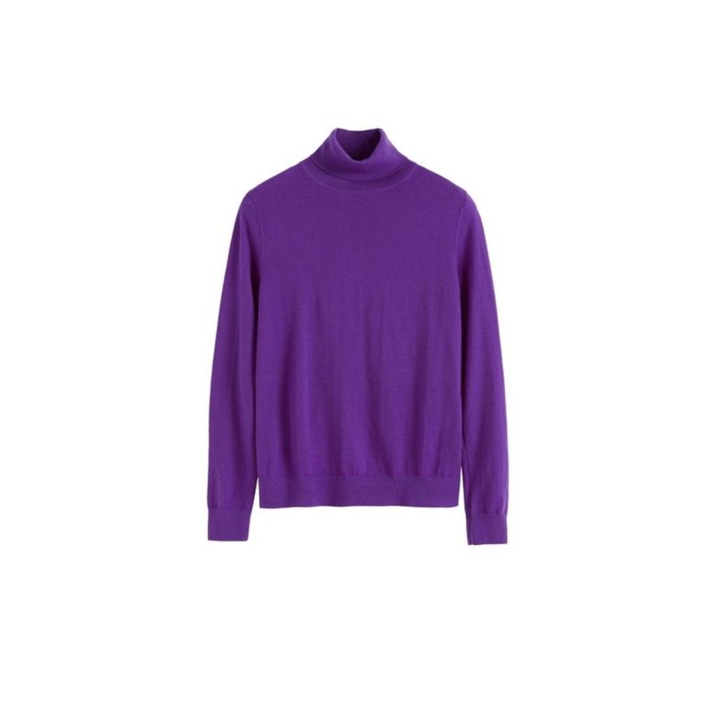 Chinti & Parker Purple Rollneck Cashmere Pop Sweater