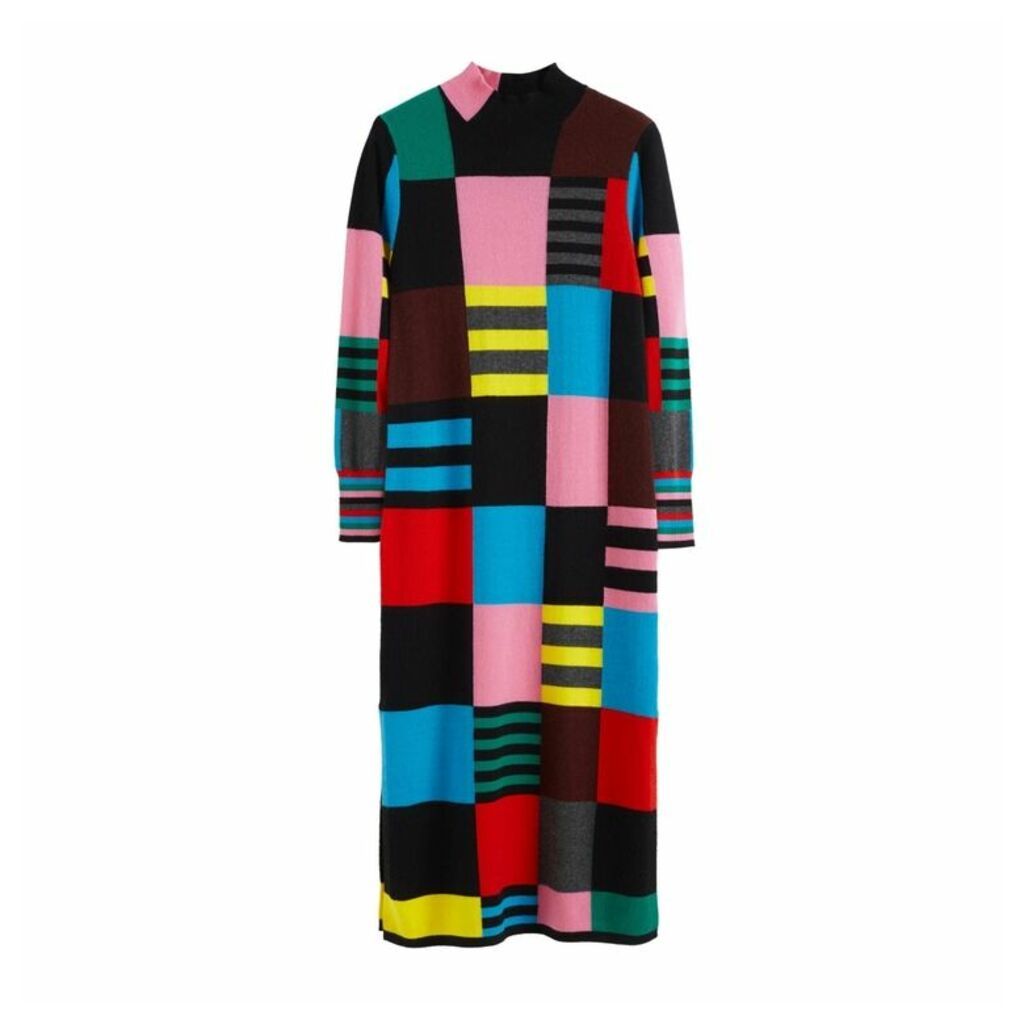 Chinti & Parker Multicolour Eccentric Wool-cashmere Sweater Dress