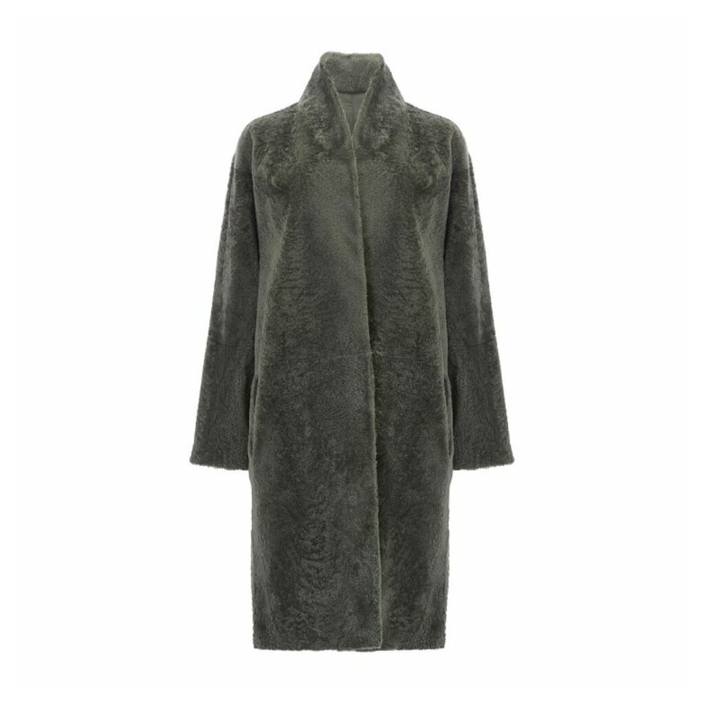 Gushlow & Cole Stand Collar Shearling Coat