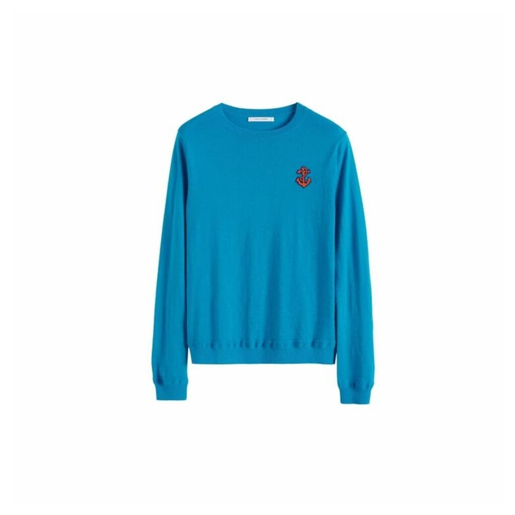 Chinti & Parker Blue Anchor Badge Cashmere Sweater