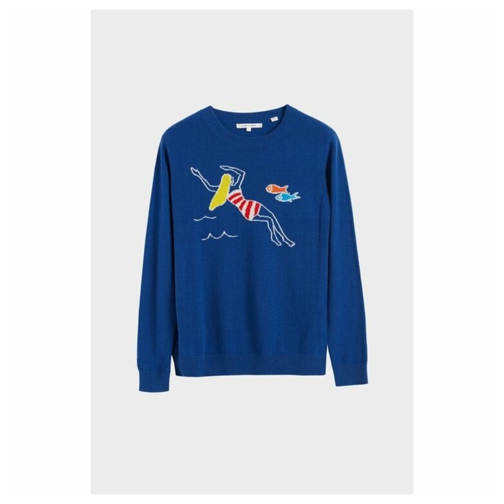Chinti & Parker Blue Swimmer Cashmere Sweater