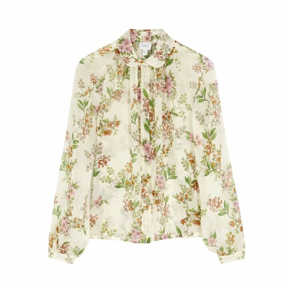 Giambattista Valli Floral-print Chiffon Shirt