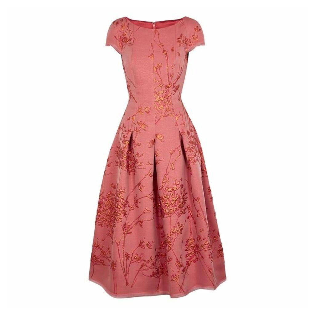 Talbot Runhof Portsmith8 Pink Floral-jacquard Dress